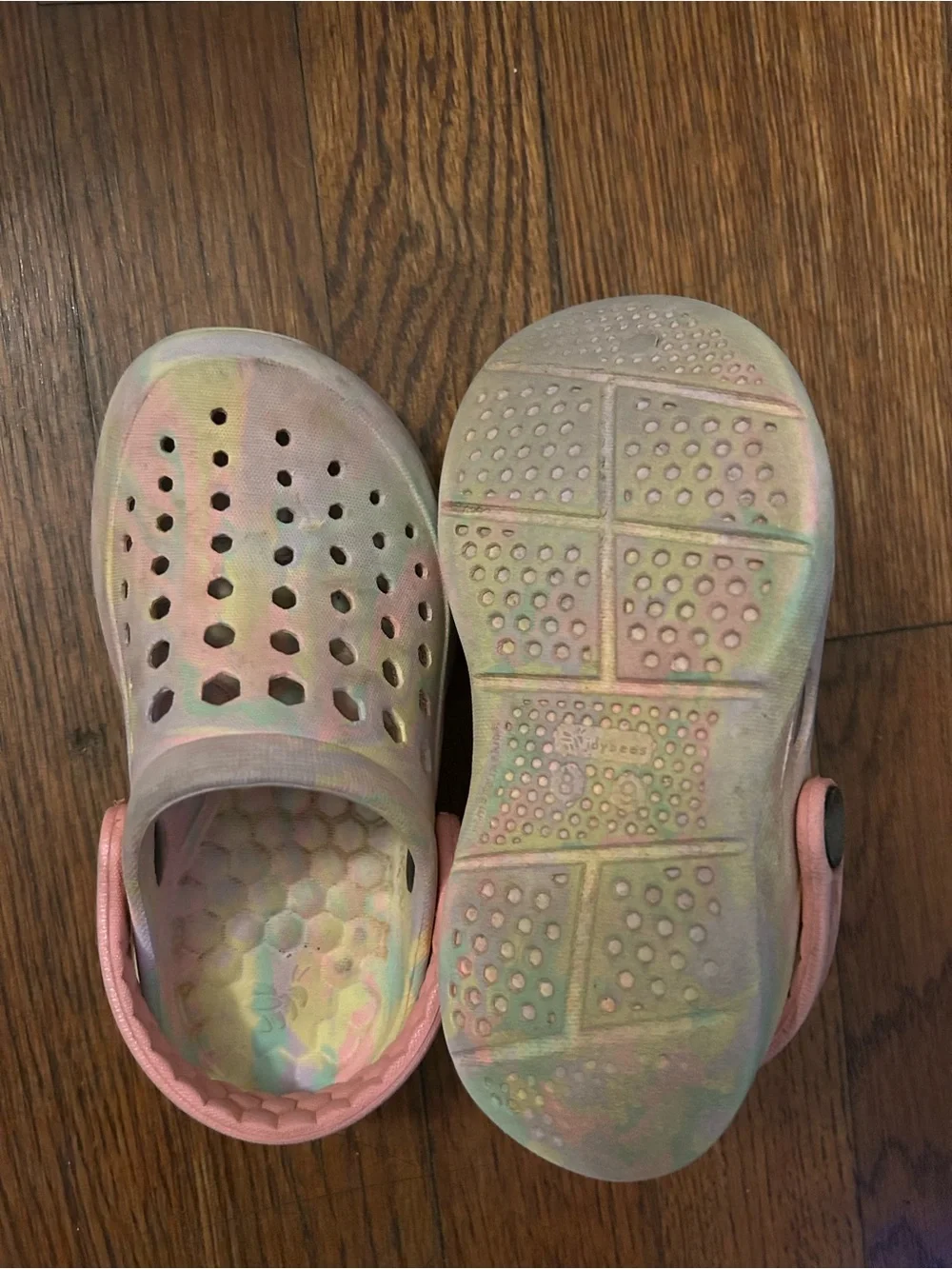 Joybees Kids Classic Clog - Pastel Tie-Dye Pink size 8/9